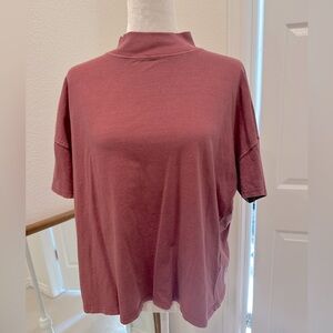Free People Mock Neck T Shirt